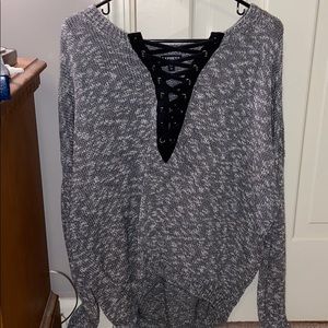 Express cross top sweater